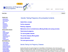 Tablet Screenshot of geneticsofpregnancy.com
